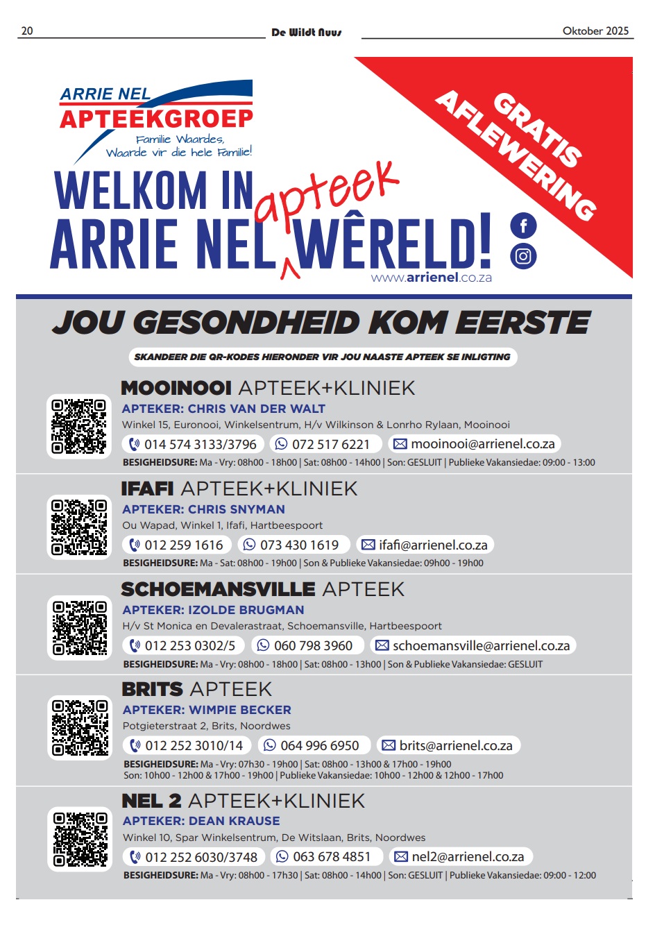 Agterblad van De Wildt Nuus